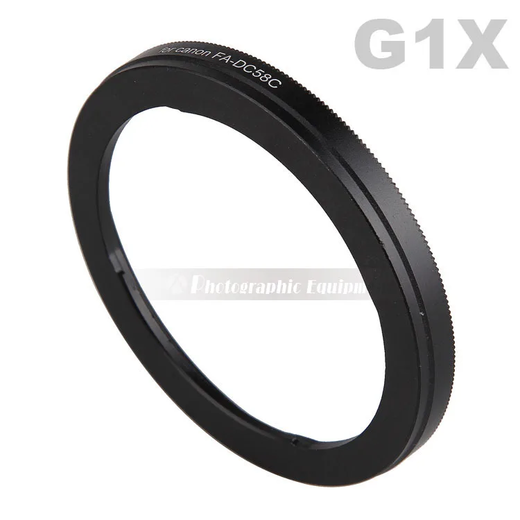 

10PCS For PowerShot G1X Camera Lens Filter Adapter Aluminum FA-DC58C to 58mm UV filter Lens hood