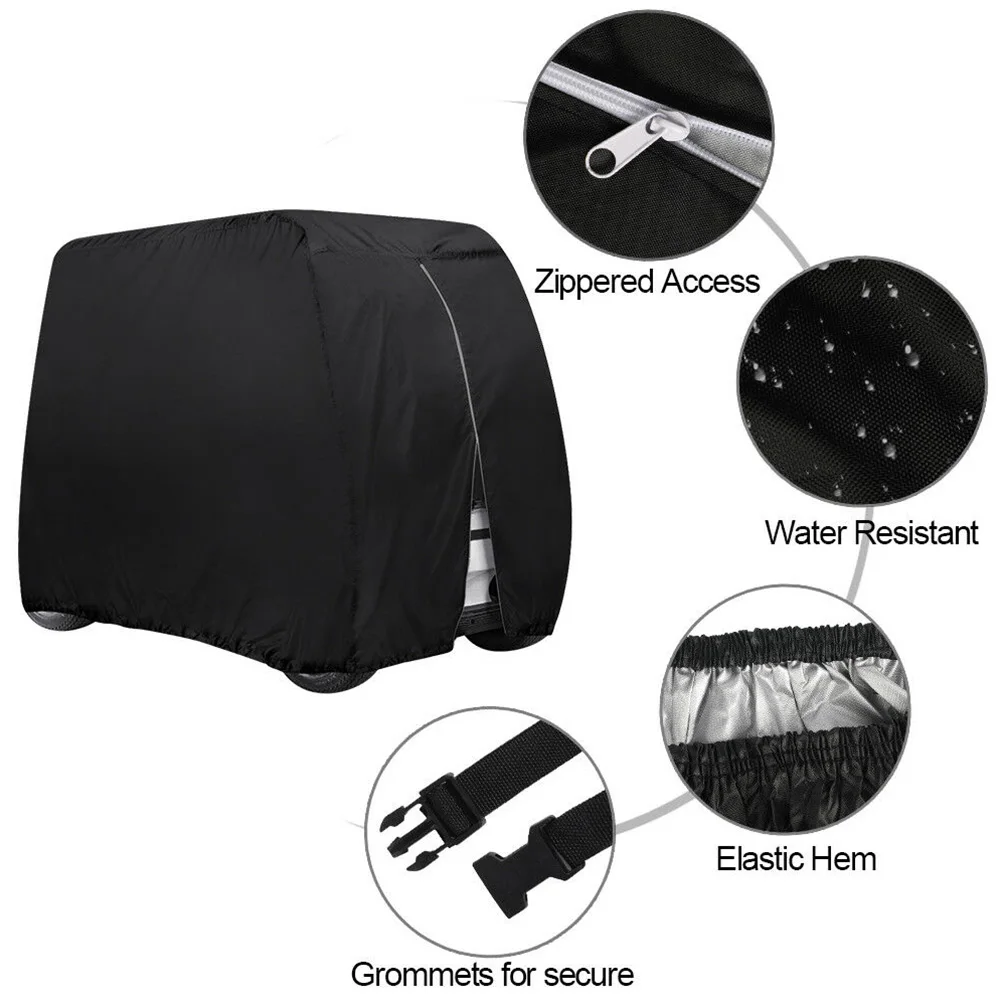 

Hem Accessories Dust Prevention Practical Protect Golf Cart Cover Waterproof Body Outdoor Sports Home 4 Passenger Oxford Cloth