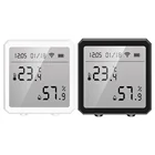 Умный датчик температуры и влажности Tuya, Wi-Fi, сверхнизкое энергопотребление, ЖК-экран, будильник, работает с Alexa Google Home