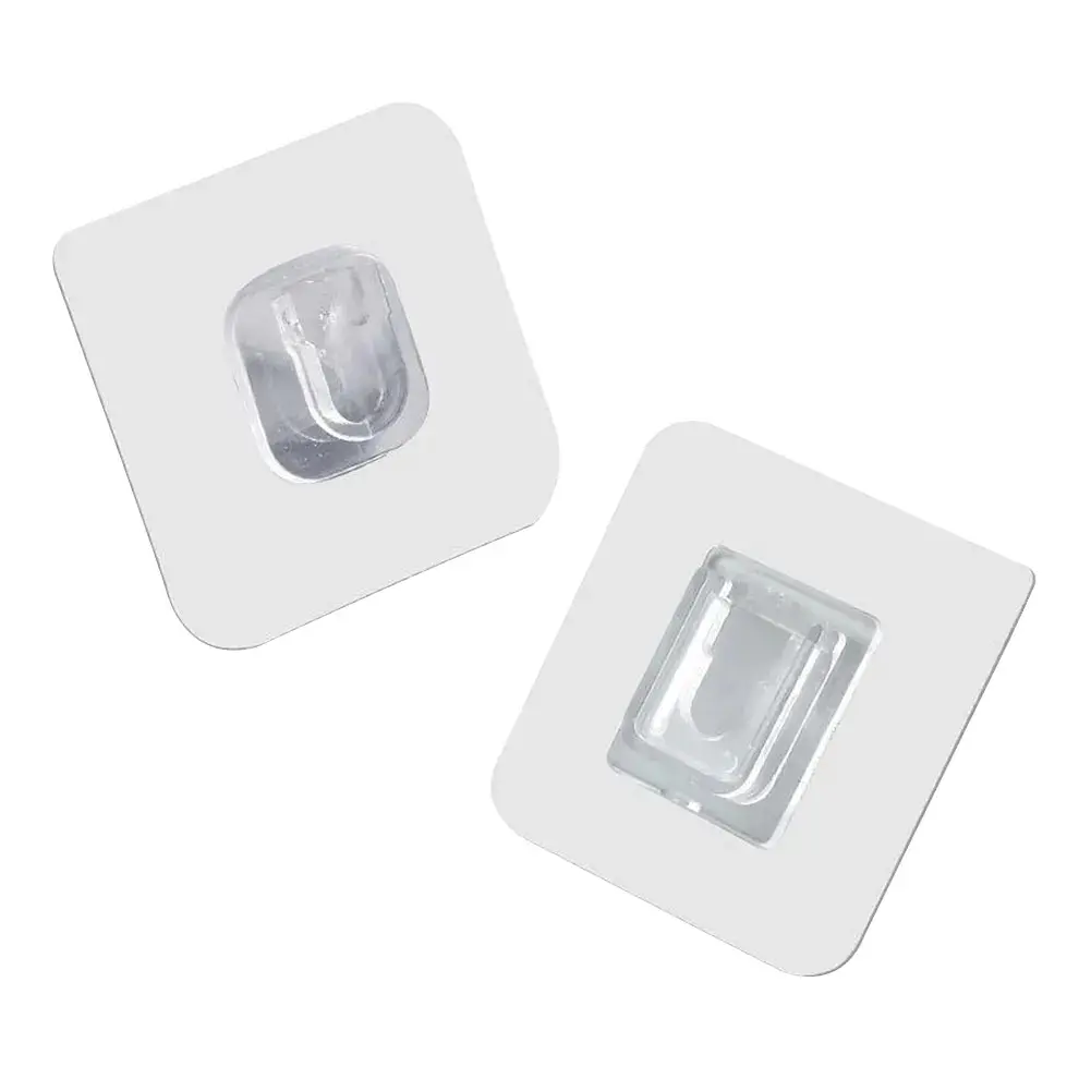 

Luxurious Seamless Double-Sided Self Adhesive Wall Hooks, Transparent Heavy Duty Hooks for Door, Bathroom and Kitchen Organizati