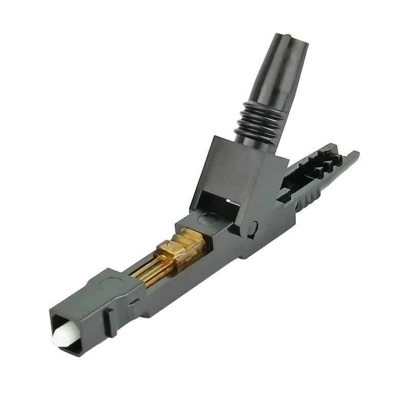 Embedded SC APC + SC UPC Fiber Optic Fast Connector single mode fiber optic quick connector green adapter Field Assembly
