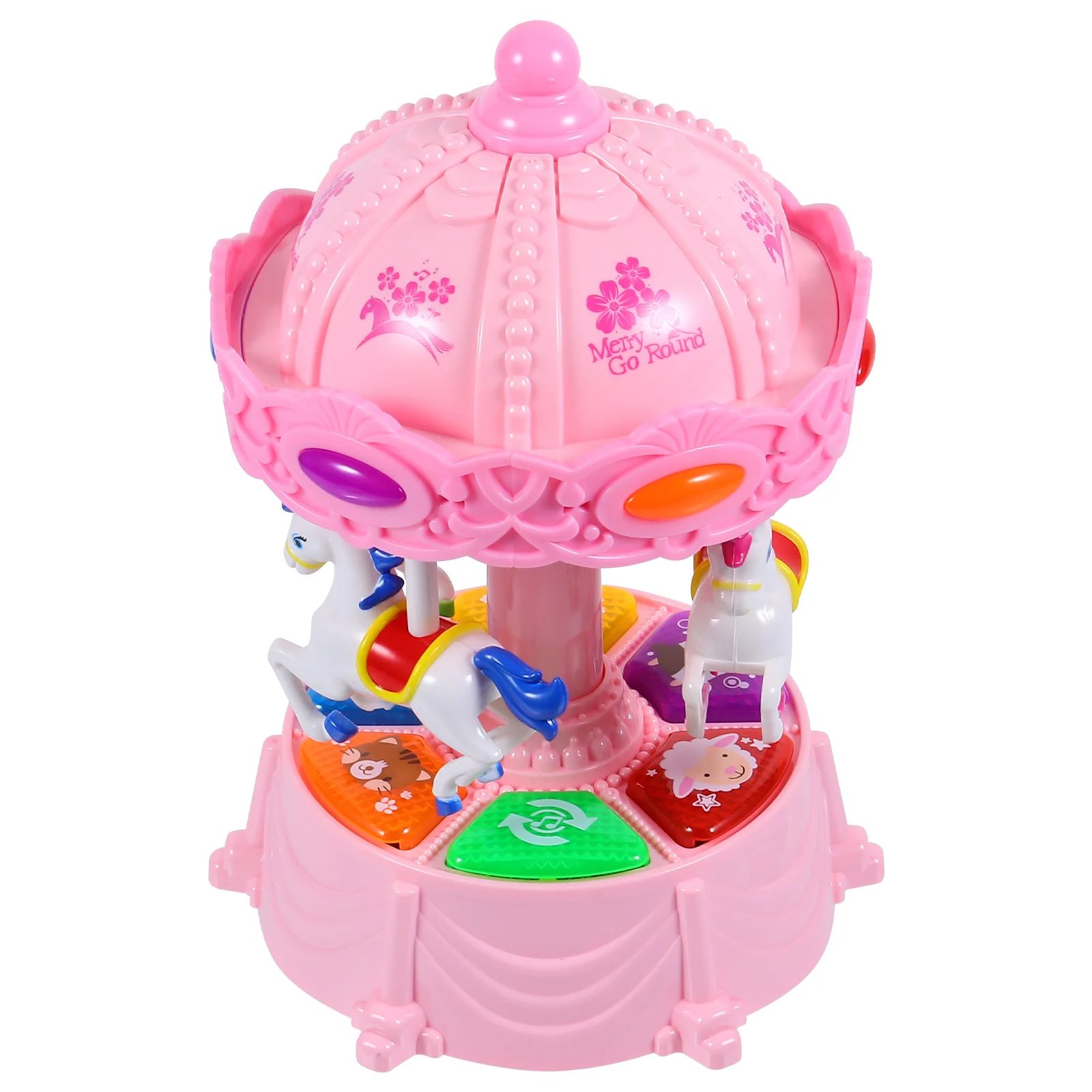 

Table Top Decor Carousel Household Decoration Early Education Toy Merry-go-round Puzzle Musical Desktop Child
