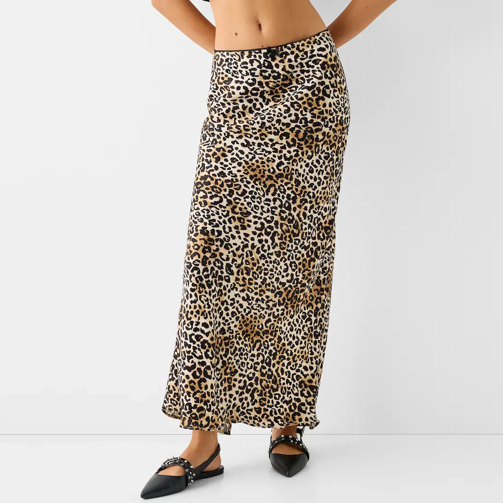 Юбка женская фатиновая с леопардовым принтом высокой талией
