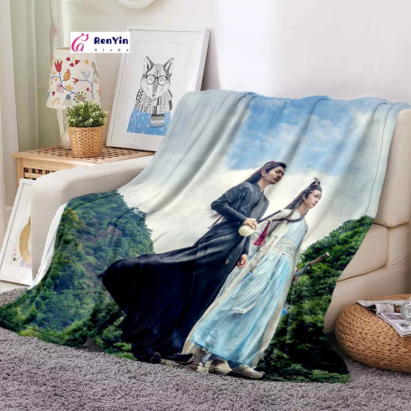 

Drama The Untamed xiao zhan wang yi bo Soft Throw Blanket Throw Blanket Soft Cartoon Printed throw blanket blankets for beds
