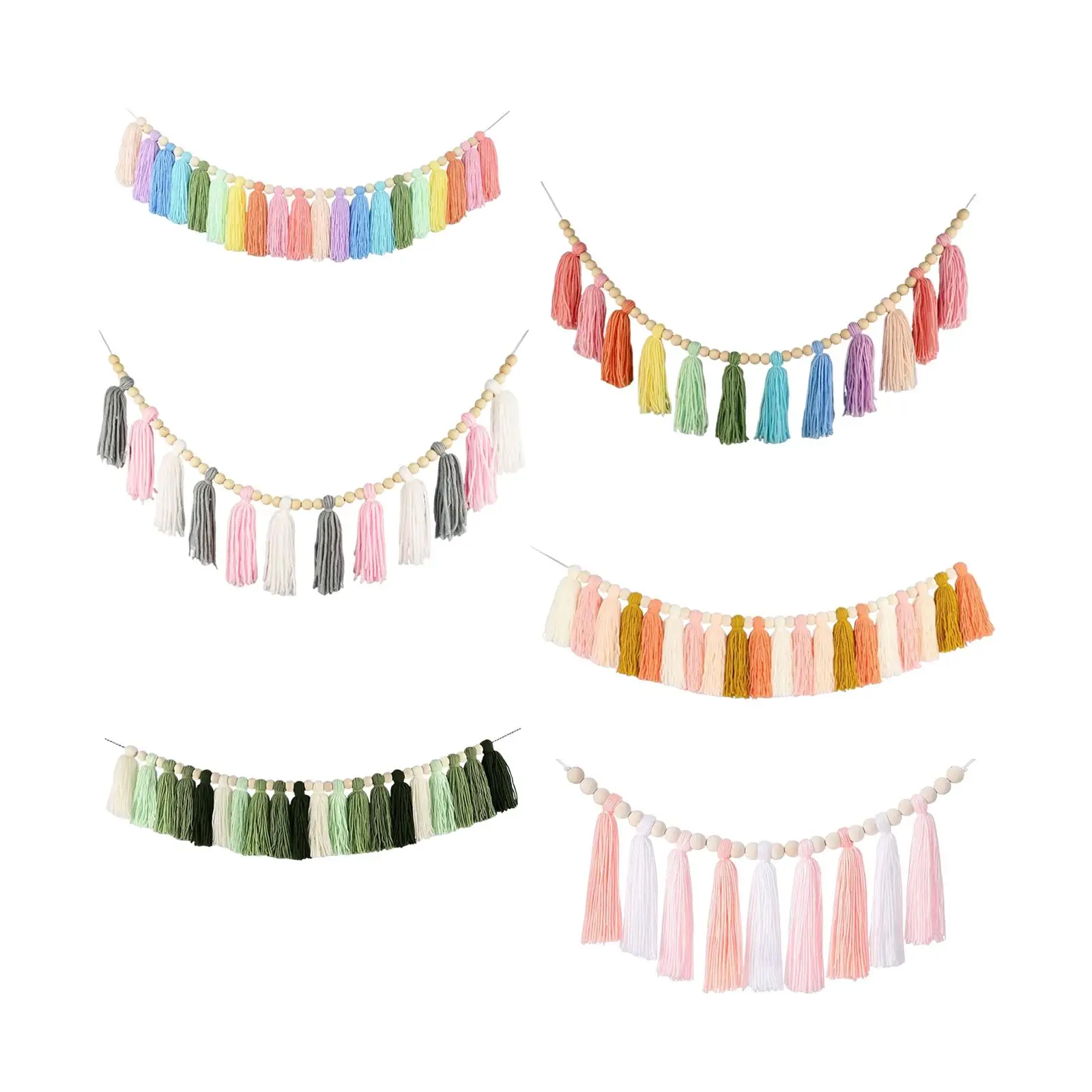 

Wall Hanging Backdrop Photography Props Toy Bedroom Ornament Tassel Garland for Living Room wall Bedside Dormitory