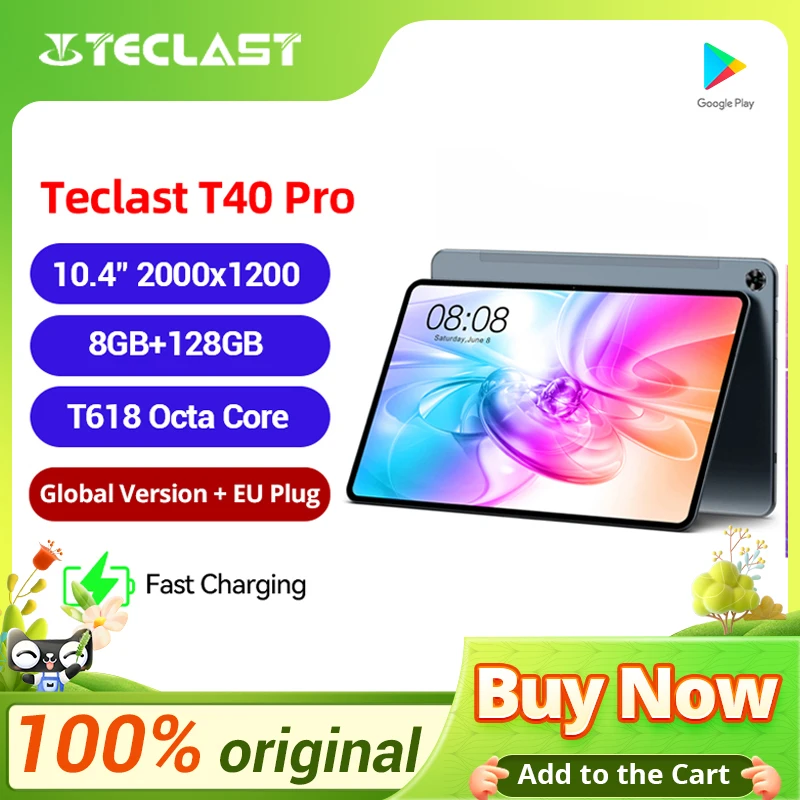 

Teclast T40 PRO M40 Pro Tablet 2000x1200 FHD IPS 8GB RAM 128GB ROM UNISOC T616 Octa Core Android 12 4G Network Dual Wifi Type-C