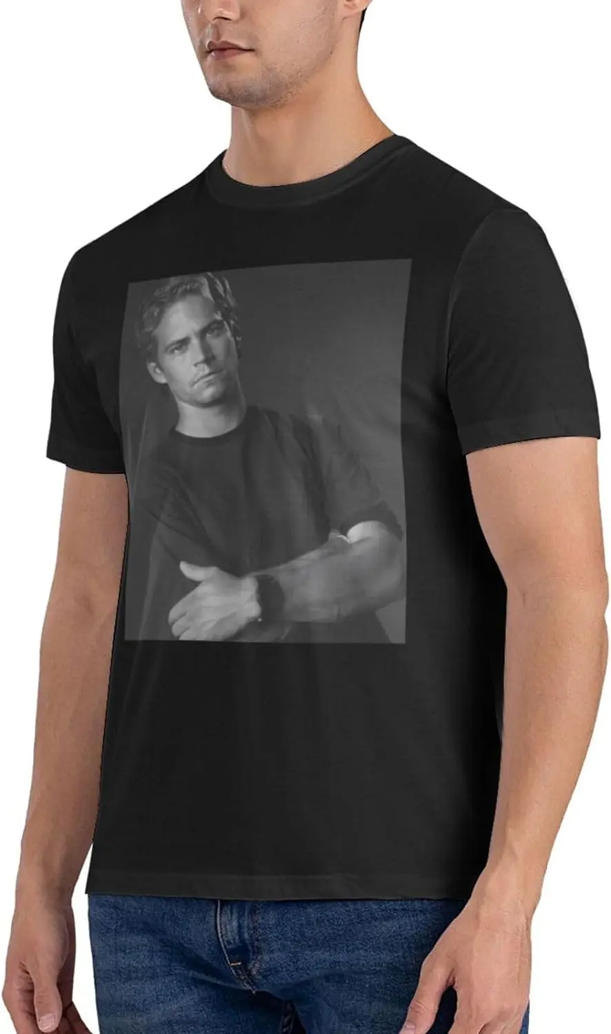 Футболка с коротким рукавом и круглым вырезом Черная