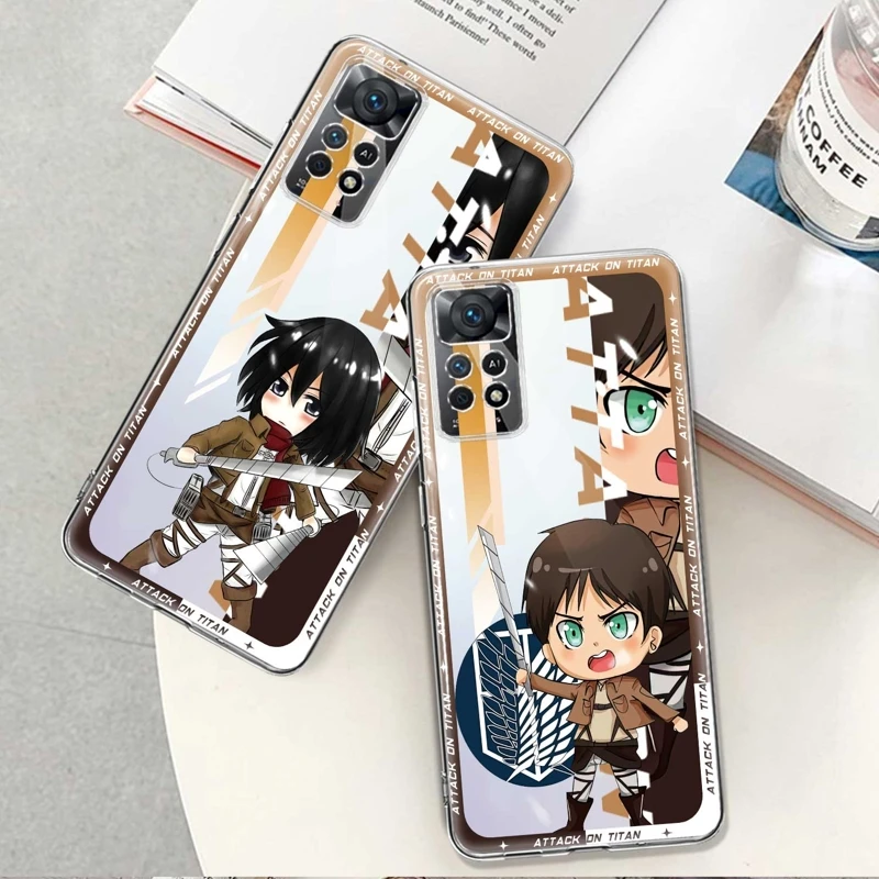 

Funda Case Shell For Xiaomi Redmi Note 7 8 9 10 11 12 4G 5G Pro 9S 10S 10Pro 11T NOTE11 8T Attack On Titan Eren Allen Ackerman