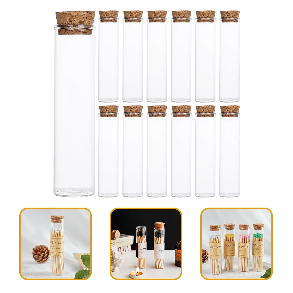 

24pcs Glass Vials Small Powder Bottles Laboratory Sample Liquids Vials with Cork(50ml)