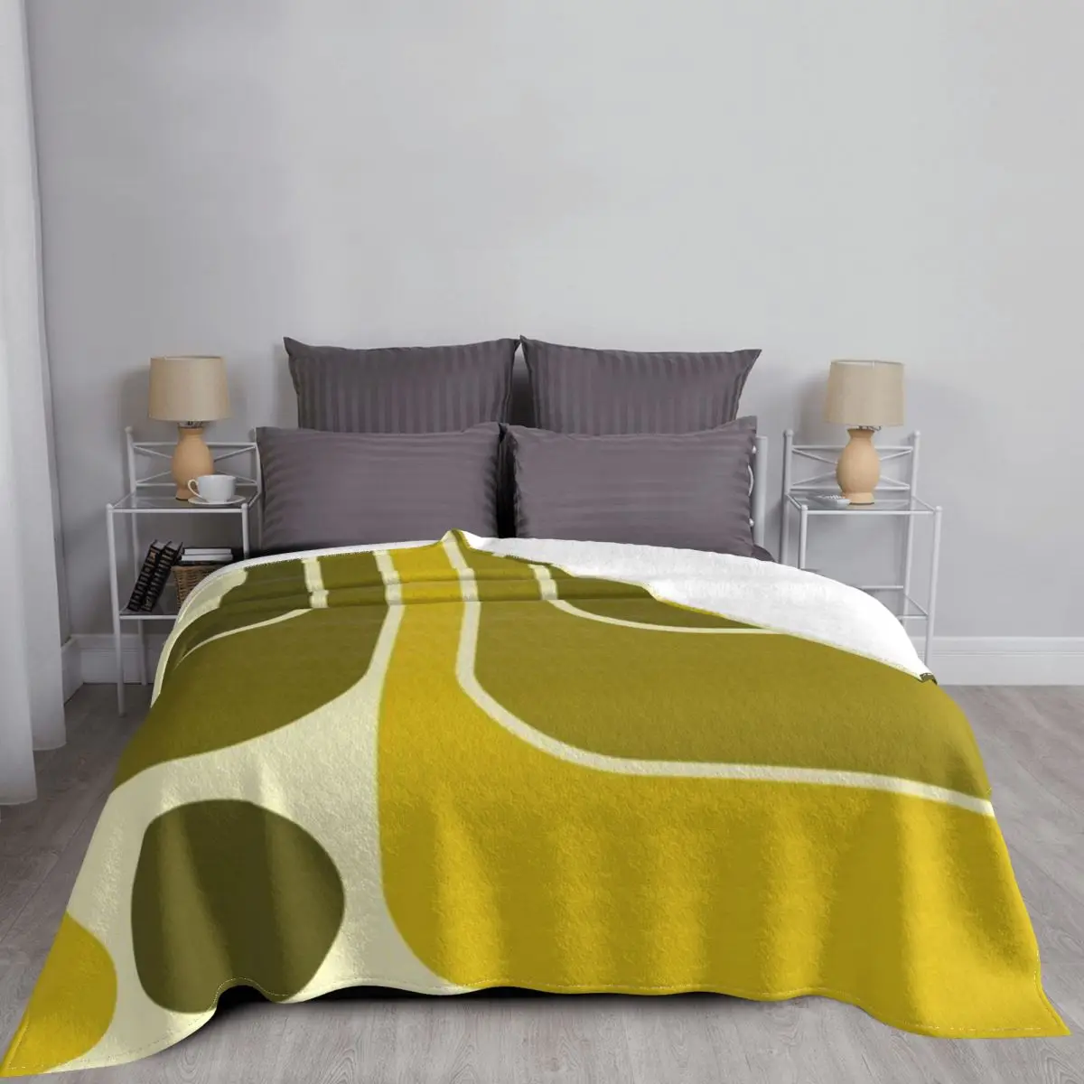 Ультрамягкое одеяло из микрофлиса в стиле ретро с геометрическим дизайном 622.