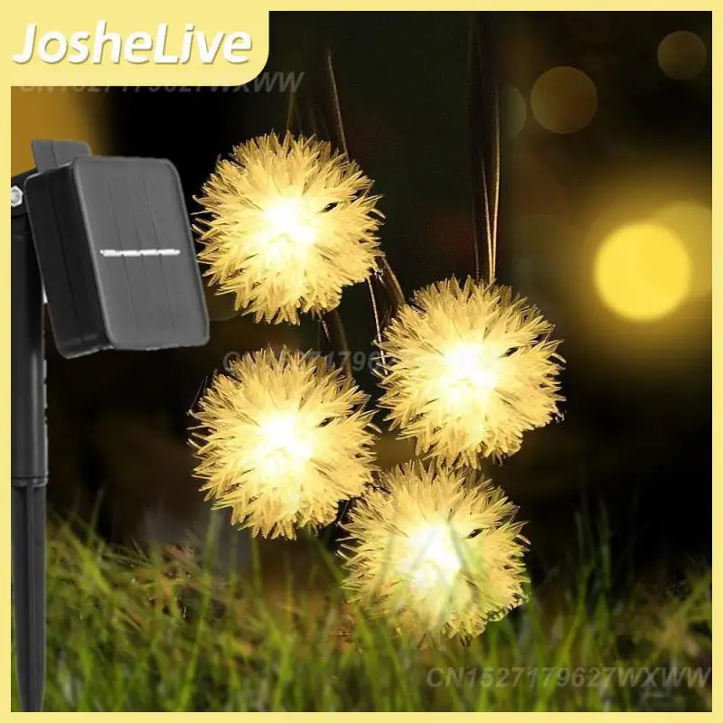 

Remote Control 8 Function Small Colored Lamp Color Warm Waterproof Design Energy Saving Led Dandelion Light String Solar Lamp