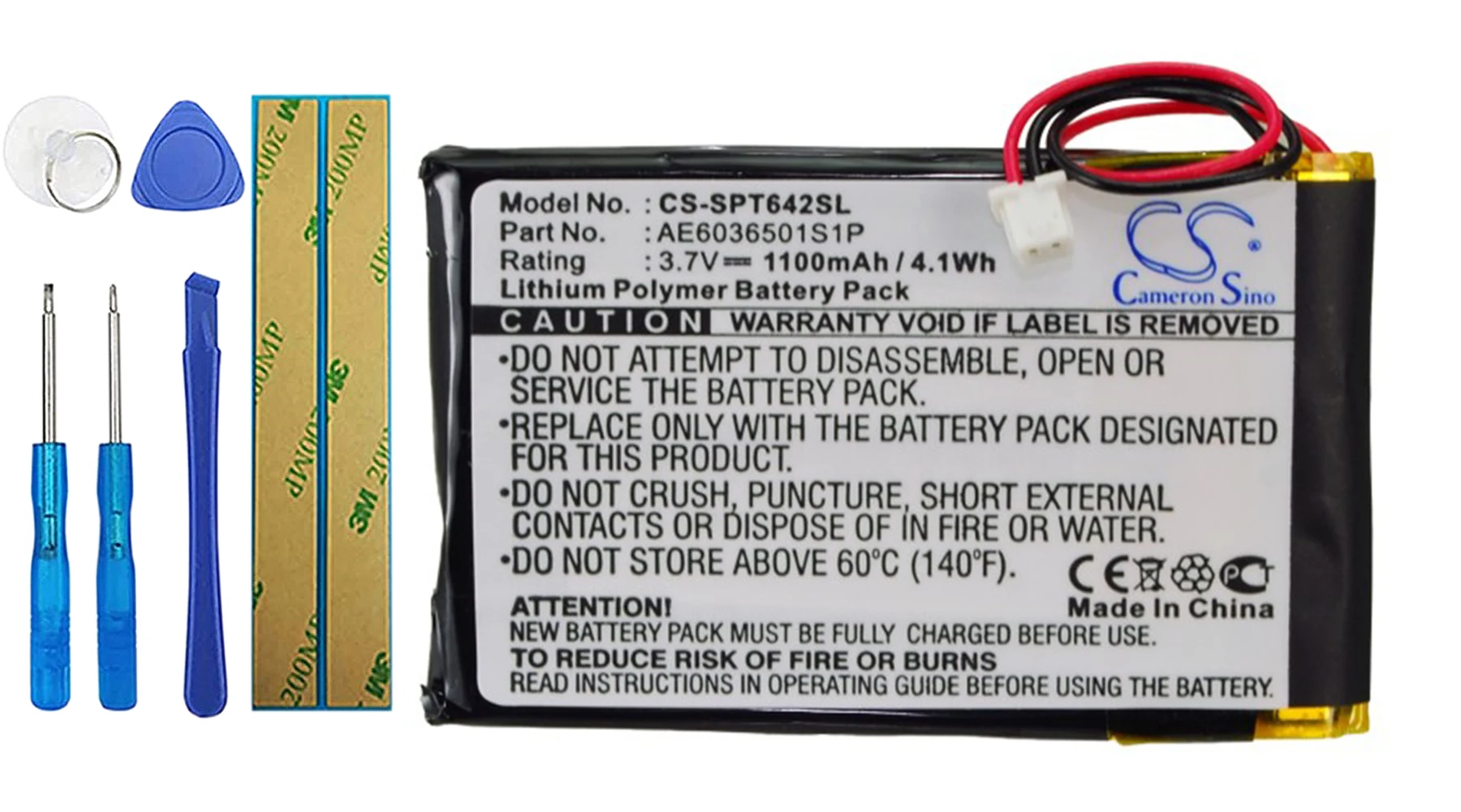 

Аккумулятор Cameron Sino 1100mA для Spetrotec 4642-E434-V12 SEG/N AE6036501S1P