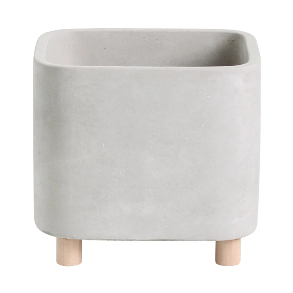 

Pot Flower Planter Cementgardendecorative Flowerpot Succulent Vase Potsindoor Container Artistic