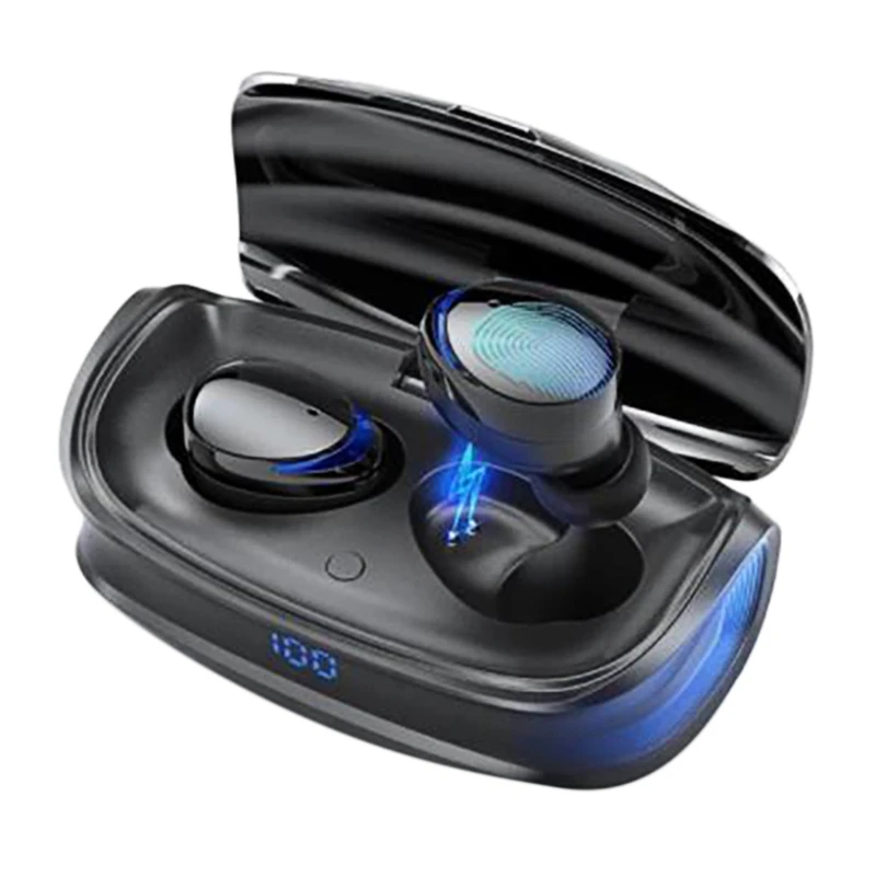 

Беспроводные наушники, Bluetooth 5,0, беспроводные наушники с шумоподавлением, наушники со светодиодным интеллектуальным дисплеем, игровая гарн...