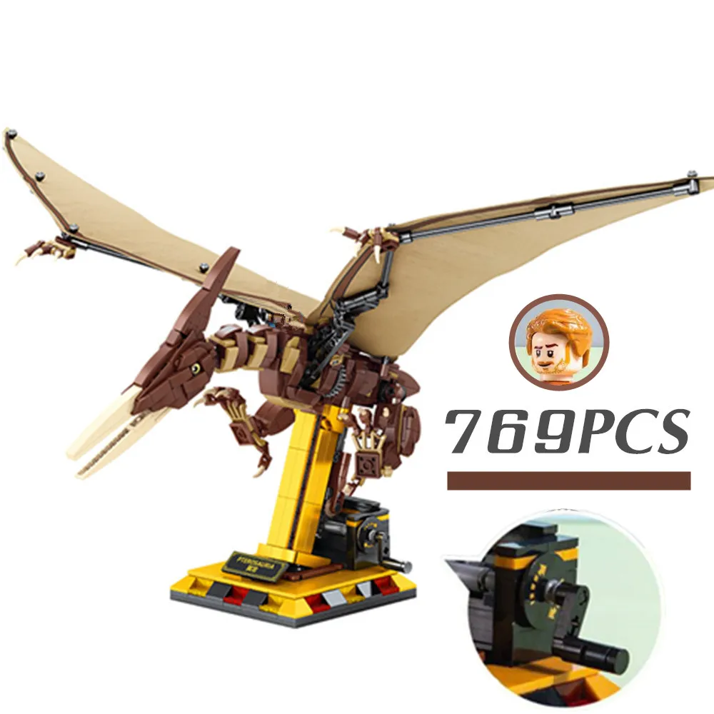 

2022 Jurassic Series World Dinosaur Dragon Park Flying Pterosaurs Technical Boys Toys City Figures Building Block Brick Kid Gift