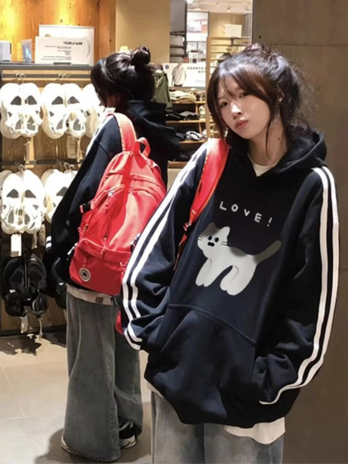 Корейский Sle Idle осенне-зимняя одежда полный комплект джинсы с капюшоном в