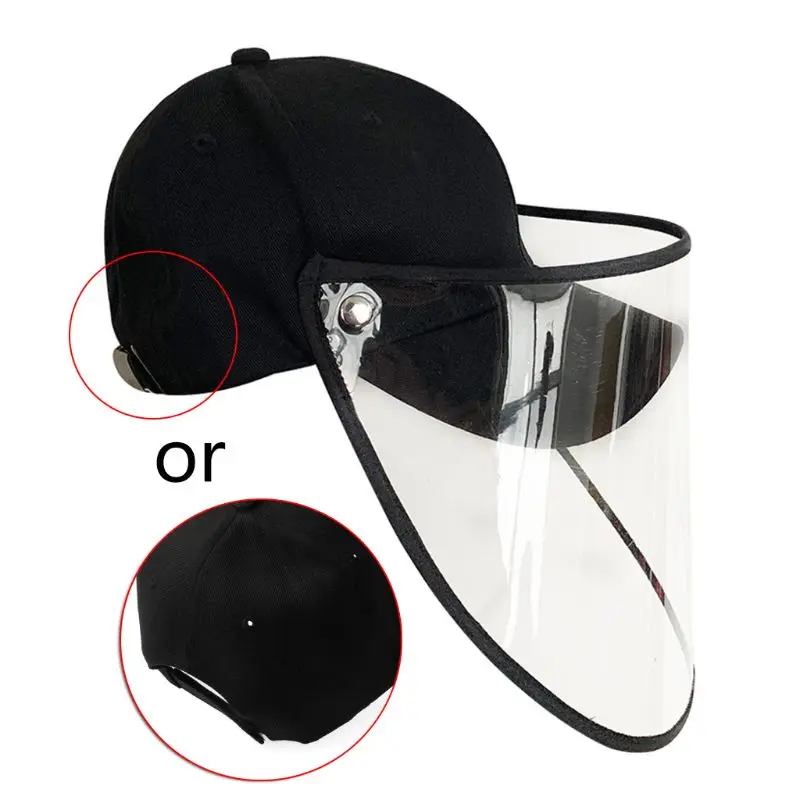 

Unisex Anti-Spitting Splash Protective Baseball Anti-Fog Saliva Dustproof Detachable Face Shield Safety Mask Isolation Hat
