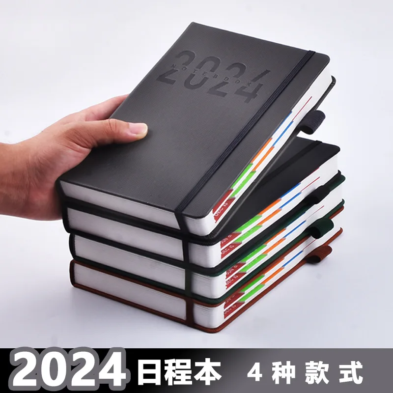 

2024 Agenda Book Wholesale Business Notebook A5 Enterprise Meeting Record Book New Year Gift Plan Notebook planner supplies