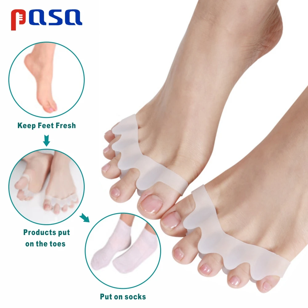 

1 Pair Silicone Foot Care Gel Bunion Protector Toe Separators Straightener Spreader Correctors Hallux Valgus Correction