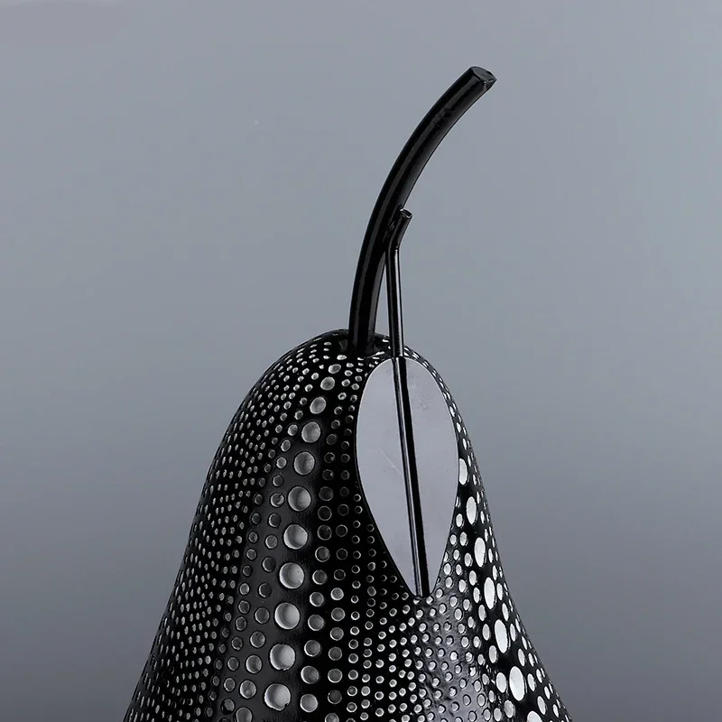 Белая черная статуя из смолы яблока груши фрукты абстрактная аксессуары для дома