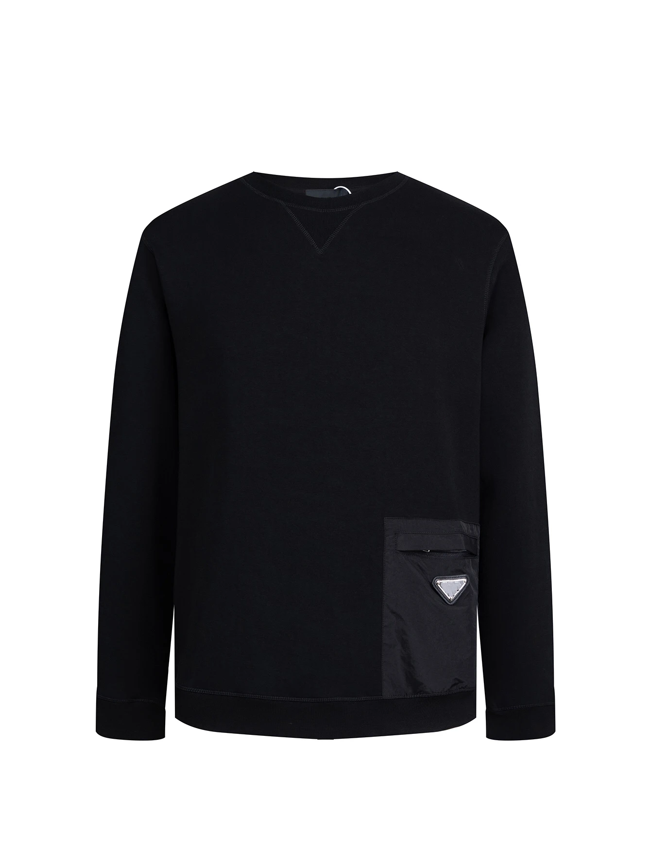 

2023 Autumn and Winter New Round Neck Long Sleeve Sweater Fashion Versatile Air Cotton Fabric Black High Quality Bottom Top