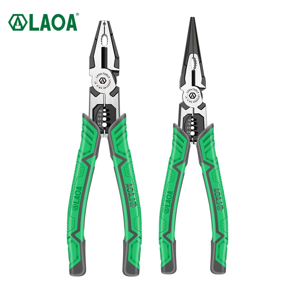 

LAOA Eccentric Force-saving Pliers Chrome-vanadium steel 9-inch Shear Clamping wire Stripping Bending pliers