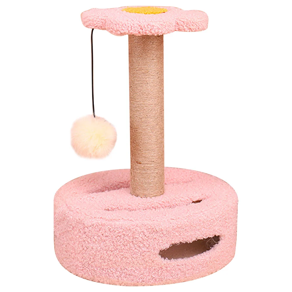 

Cat Climbing Frame Vertical Scratching Post Reusable Pole Adorable Decorate Decorative MDF Kitten Accessory Indoor Scratcher