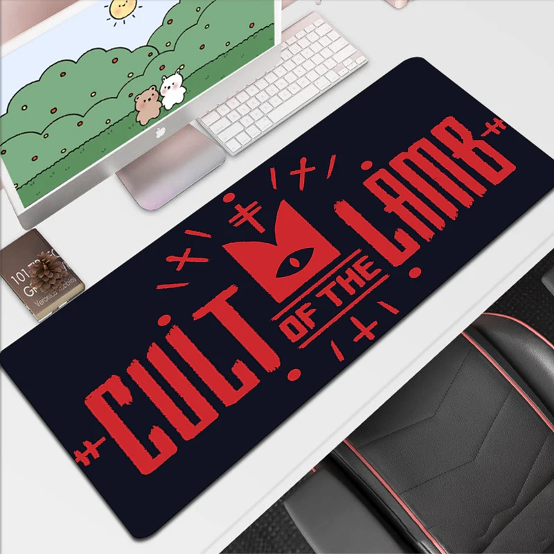 

Gaming Mouse Pad Pc Accessories Cult of the Lamb Anime Rubber Mat Cartoon Keyboard Desk Protector Gamer Kawaii Cute Mause Pads