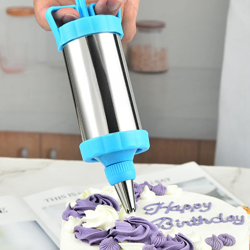 

Cake Cookie Syringe Sets Cream Press Maker DIY Pastry Syringe Extruder Nozzles Scraper Accessories Kitchen Baking Tools