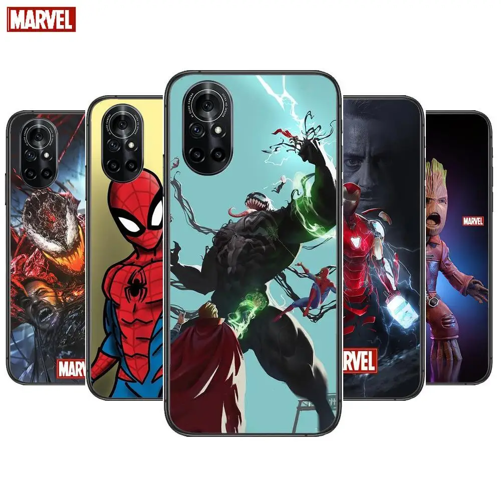 

Spiderman venom Marvel Clear Phone Case For Huawei Honor 20 10 9 8A 7 5T X Pro Lite 5G Black Etui Coque Hoesjes Comic Fash des