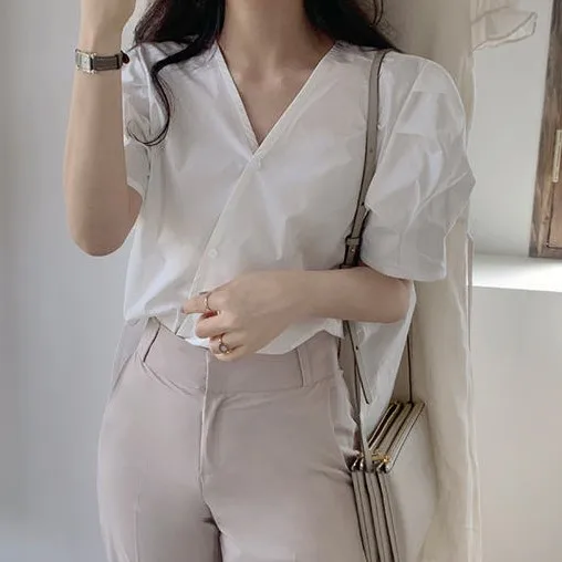S-XL новинка большие размеры женские блузки летние топы повседневная женская