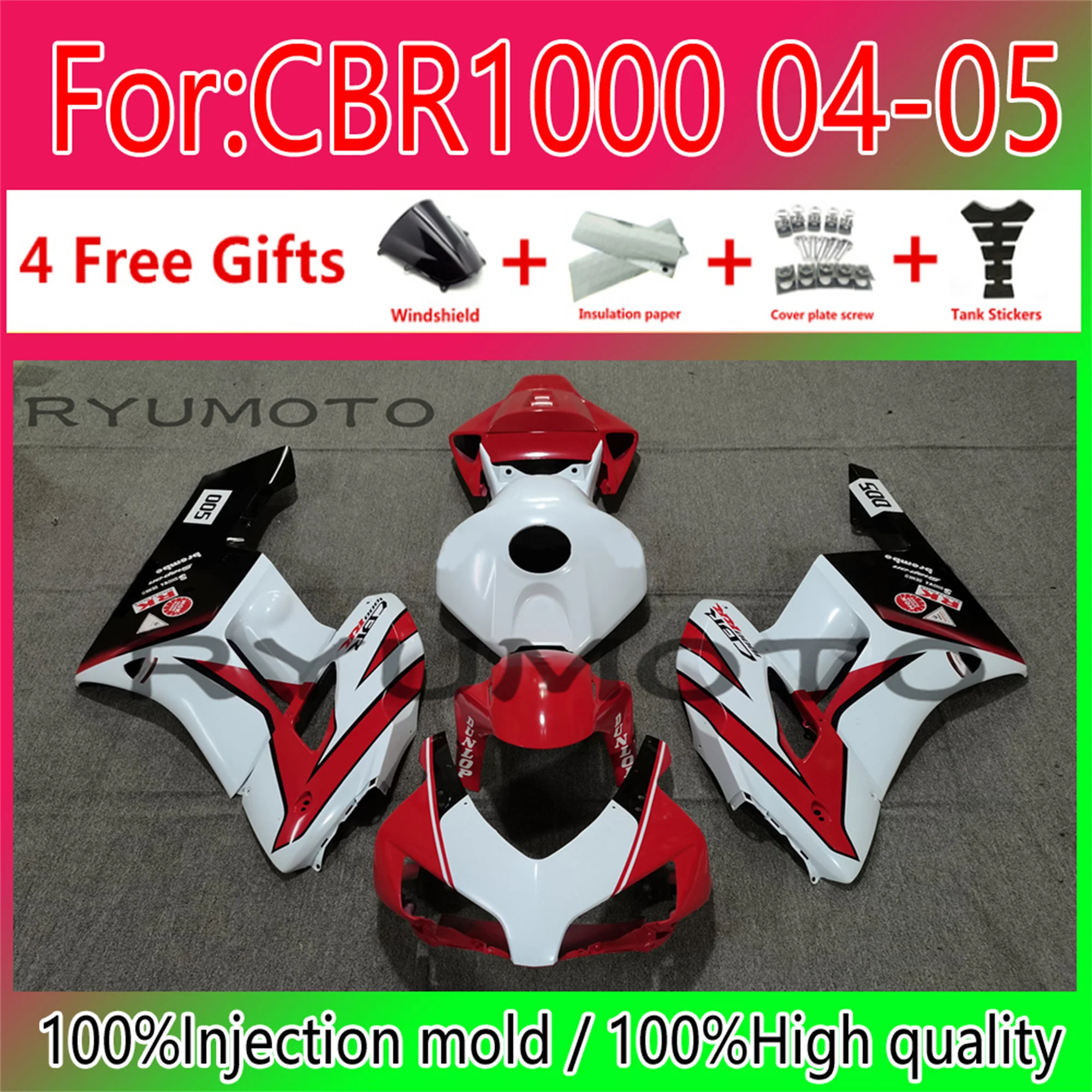 

Новый набор обтекателей для литья под давлением ABS для мотоцикла Honda CBR1000RR 2004 2005 обтекатель Cbr 1000 rr 2004 2005 обтекатель