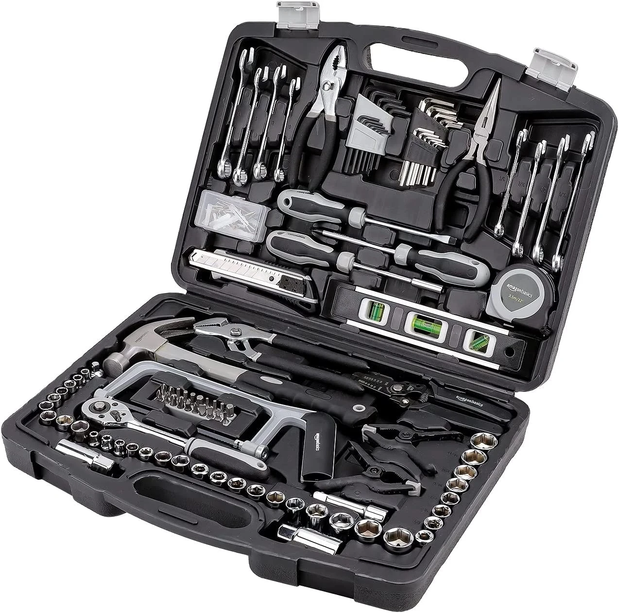 

2023 New Basics 173Piece General Household Home Repair and Mechanic's Hand Tool Kit Set