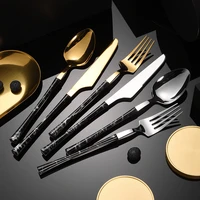 western style small waist tableware stainless steel knife fork and spoon set imitation wooden handle western tableware steak kn