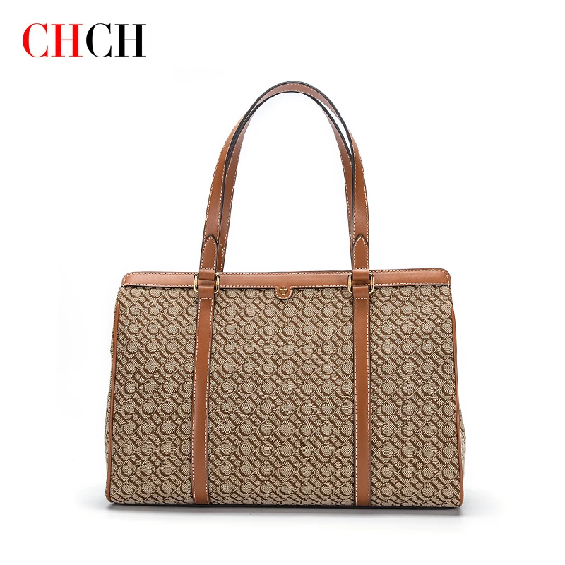

CHCH Large Capacity Vintage Women Handbags Jacquard Fashion Brand Shoulder Bags Ladies Totes Women Messenger Bag