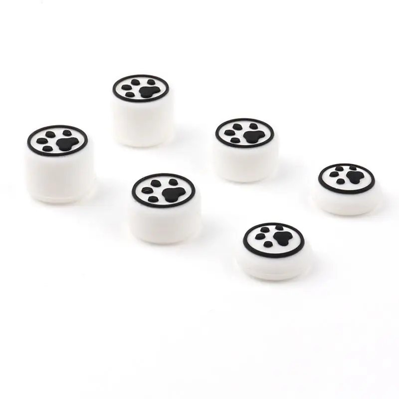 

6 Pieces Cats Paw With High Hat Joystick Rocker Cover Silicone Handle Button Cover Rocker Arm Cover For Switch/Site/OLED Top Hat