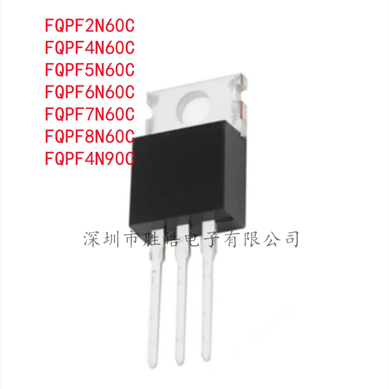 (10PCS) FQPF2N60C / FQPF4N60C / FQPF5N60C / FQPF6N60C / FQPF7N60C / FQPF8N60C / FQPF4N90C  MOS Field Effect Transistor  TO-220F