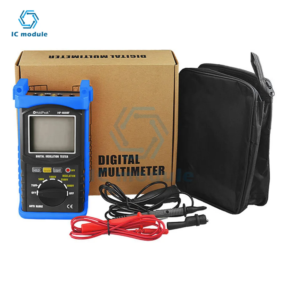 

HP-6688B 200GΩ Insulation Resistance Tester Megometer Digital Handheld Meter 5000V Auto Range