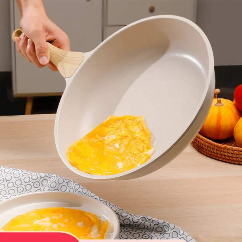 

Белая антипригарная сковорода, кухонные горшки, посуда, сковорода для яиц, стейков, индукционная плита, кухонные принадлежности, кухонные п...