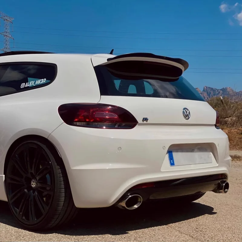 Для Volkswagen Scirocco 2009-2019 (не для R) АБС-пластик глянцевый черный спойлер на задний