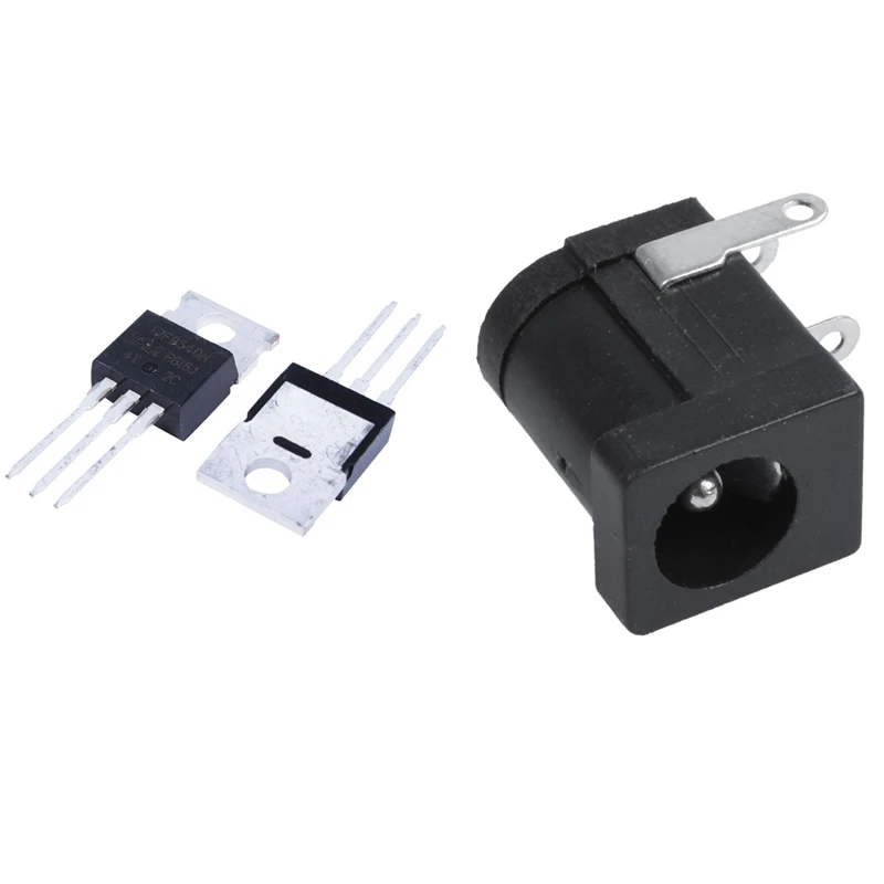 

35 шт., разъемы питания постоянного тока для печатной платы, фоторозетки и 10 шт., IRF9540 P-Channel Power MOSFET 23A 100 В до-220 "IR"