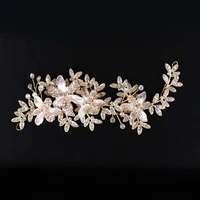 golden crystal rhinestone flower party bridal headband hair band tiara hair jewelry%c2%a0 ten