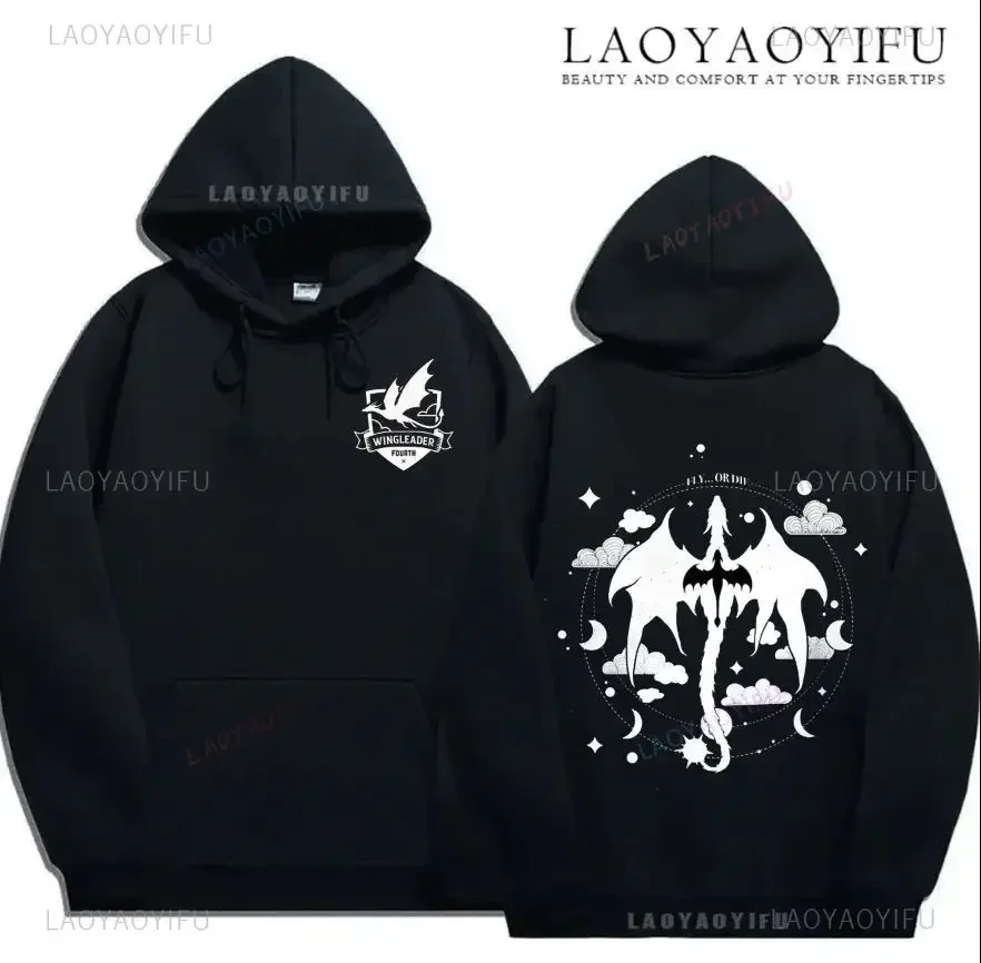 Двусторонняя толстовка с изображением четвертого крыла дракона женская одежда в