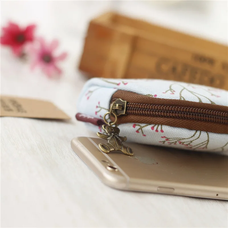 Women Canvas Cartoon Wallet Ladies Money Bag Female Small Card Organizer Tampon Bag Key Pouch Coin Purse for Children Kids Girls images - 6