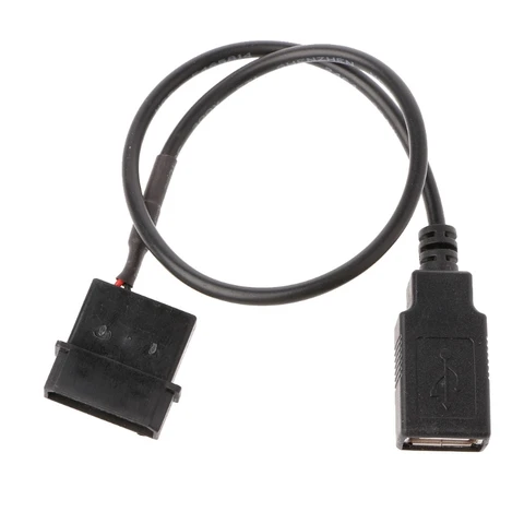 USB кабель питания Molex 5В черный 30см