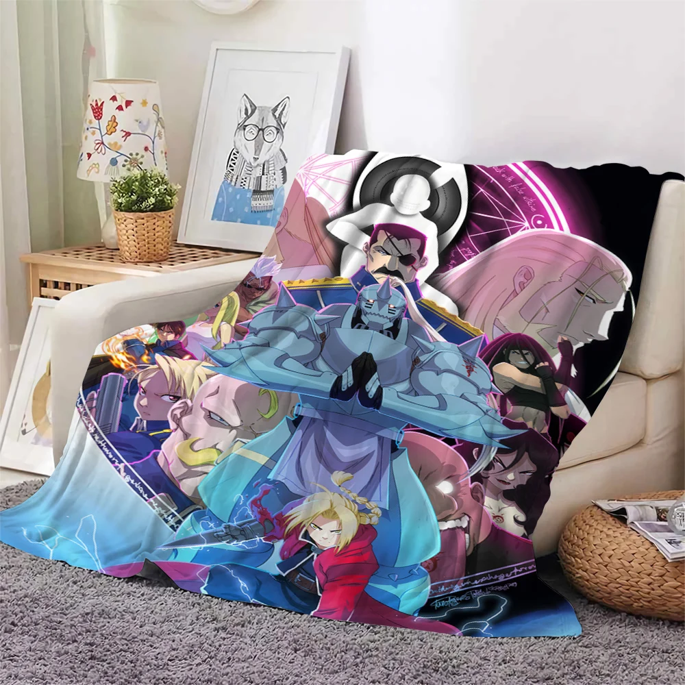 

CLOOCL Japanese Anime Fullmetal Alchemist Blanket Fashion Flannel Blanket Office Nap Blanket Air Conditioner Quilt Drop Shipping