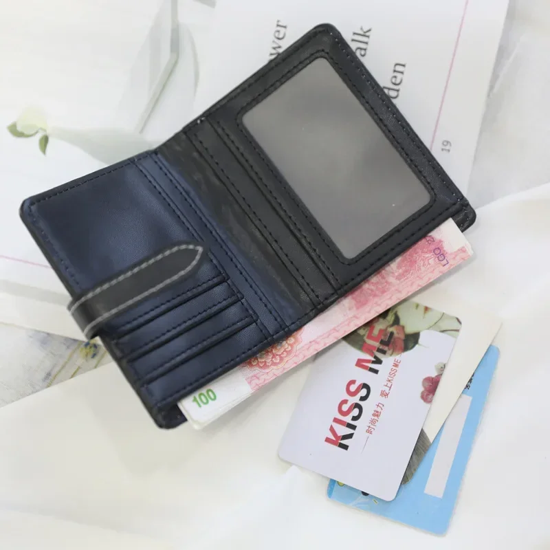 Кошелек с леопардовой краской короткий из искусственной кожи модный тонкий