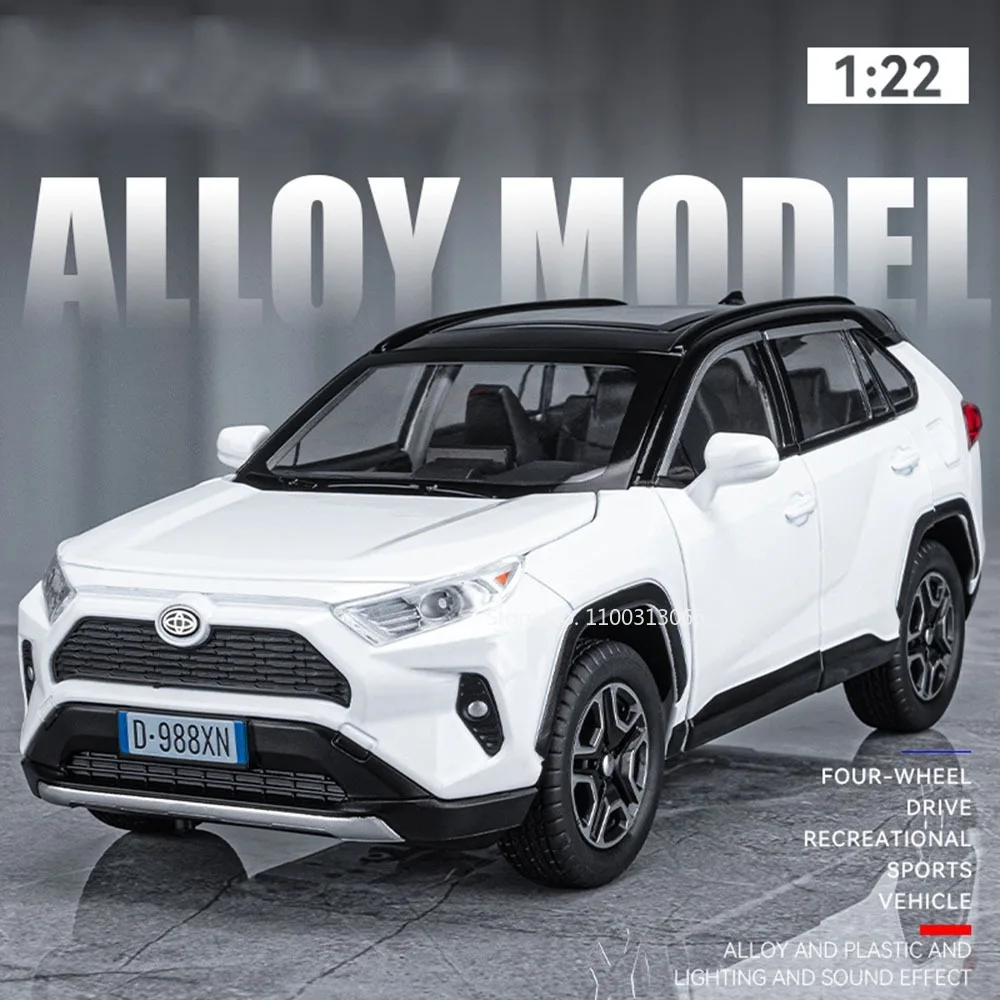 1:22 Миниатюрная модель Toyota RAV4 игрушечный автомобиль литой под давлением сплав