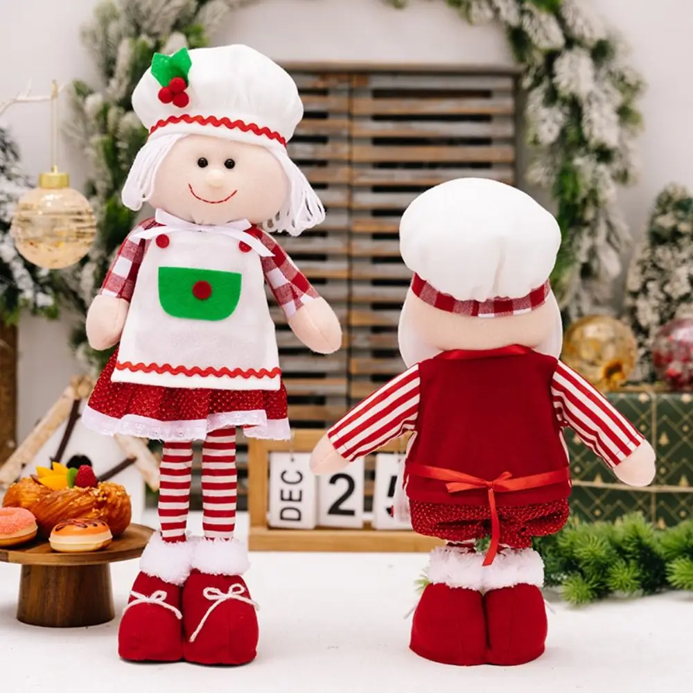 Милые рождественские телескопические куклы украшения стоящий красный
