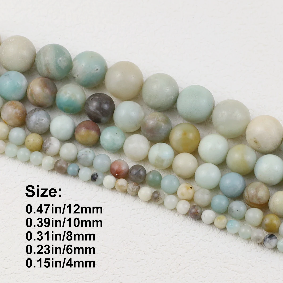 Круглые Бусины Из Натурального Амазонита Свободные 4-12 Мм Для Изготовления